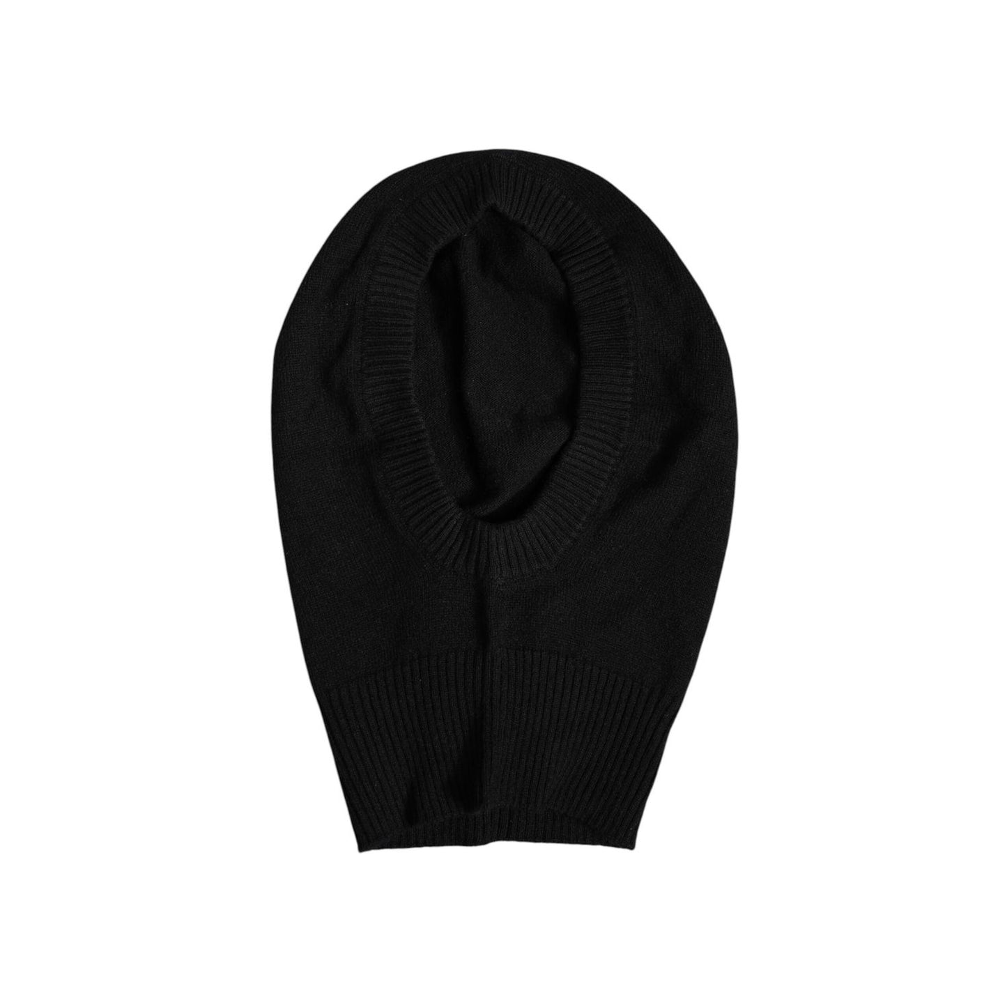 Dolce & Gabbana Black Cashmere Knitted Ski Mask Balaclava Hat