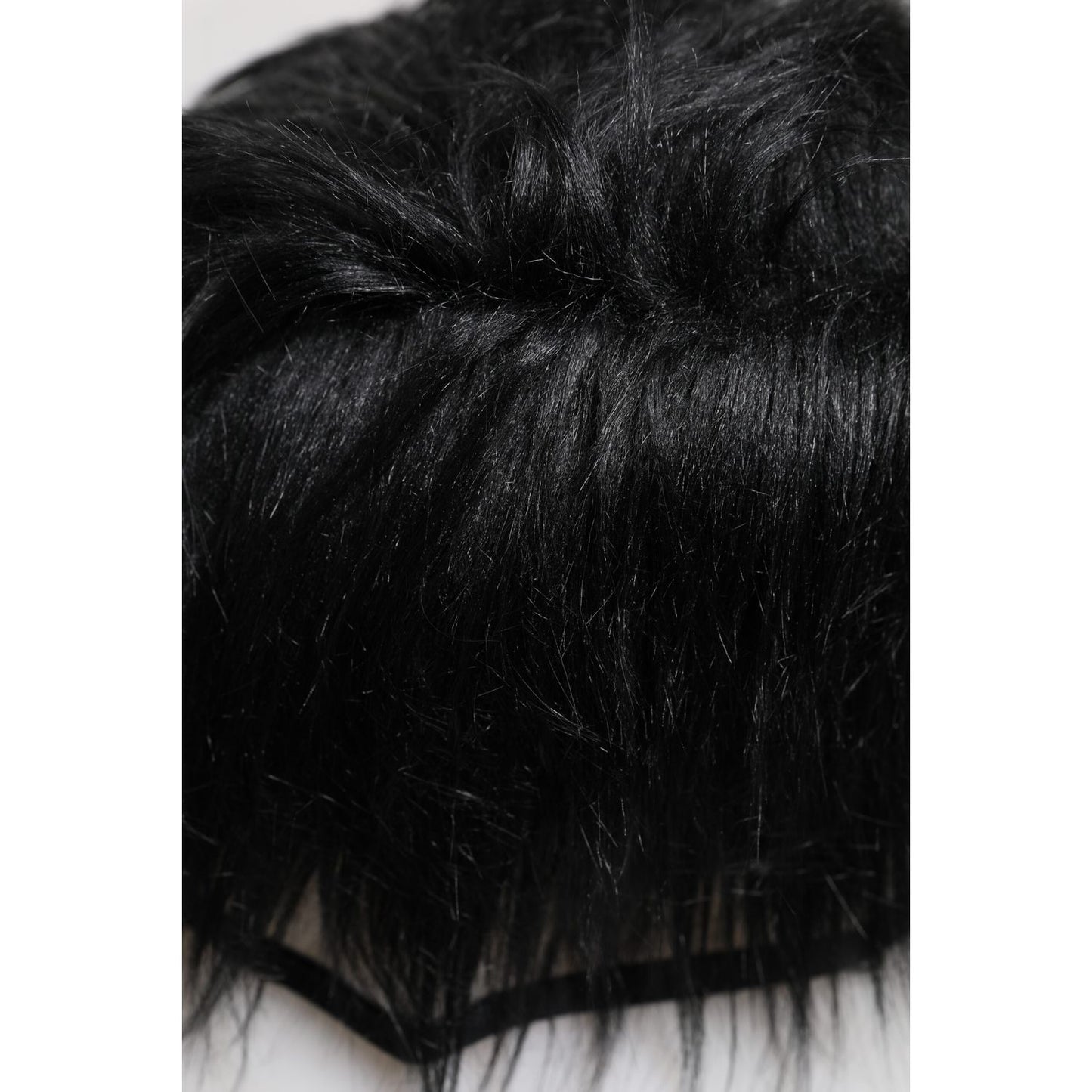 Dolce & Gabbana Black Faux Fur Bucket Hat