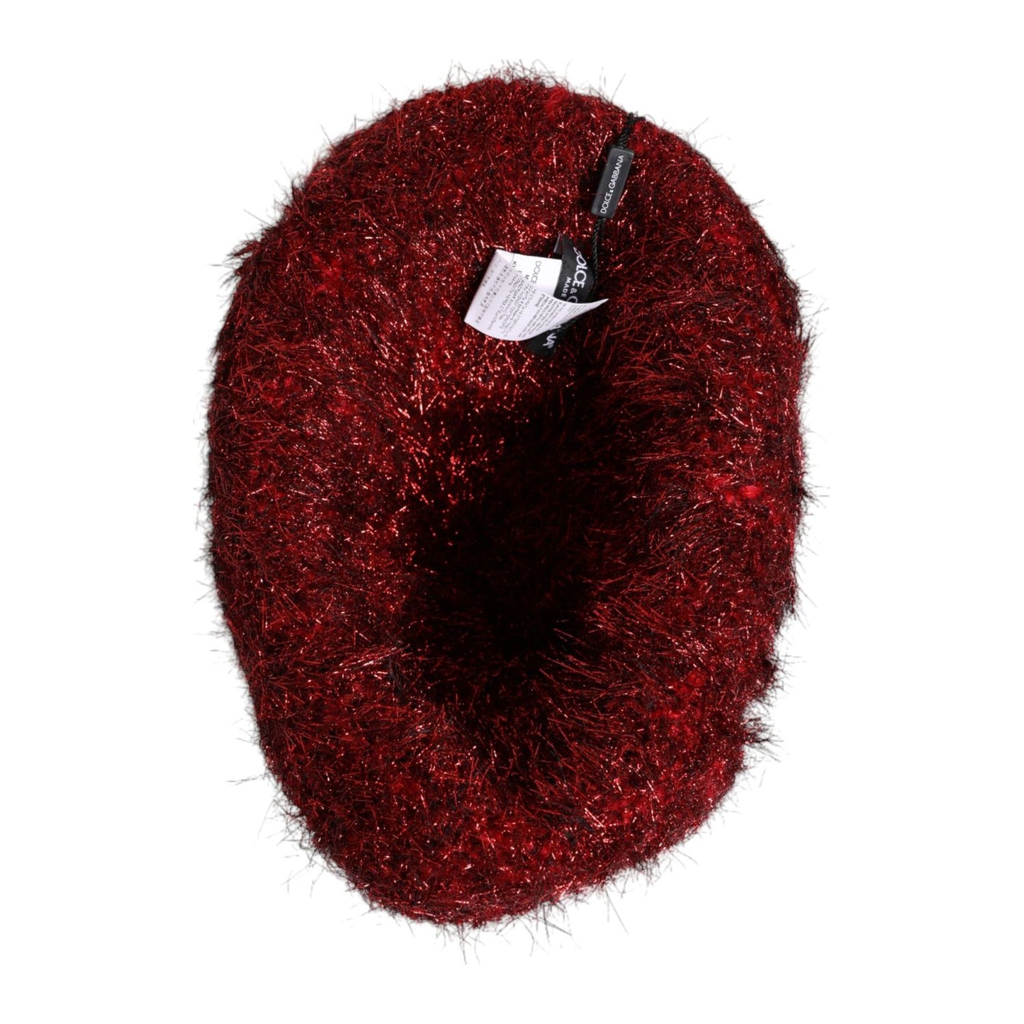 Dolce & Gabbana Red Viscose Tinsel Wide Brim Bucket Hat HAT9740-58