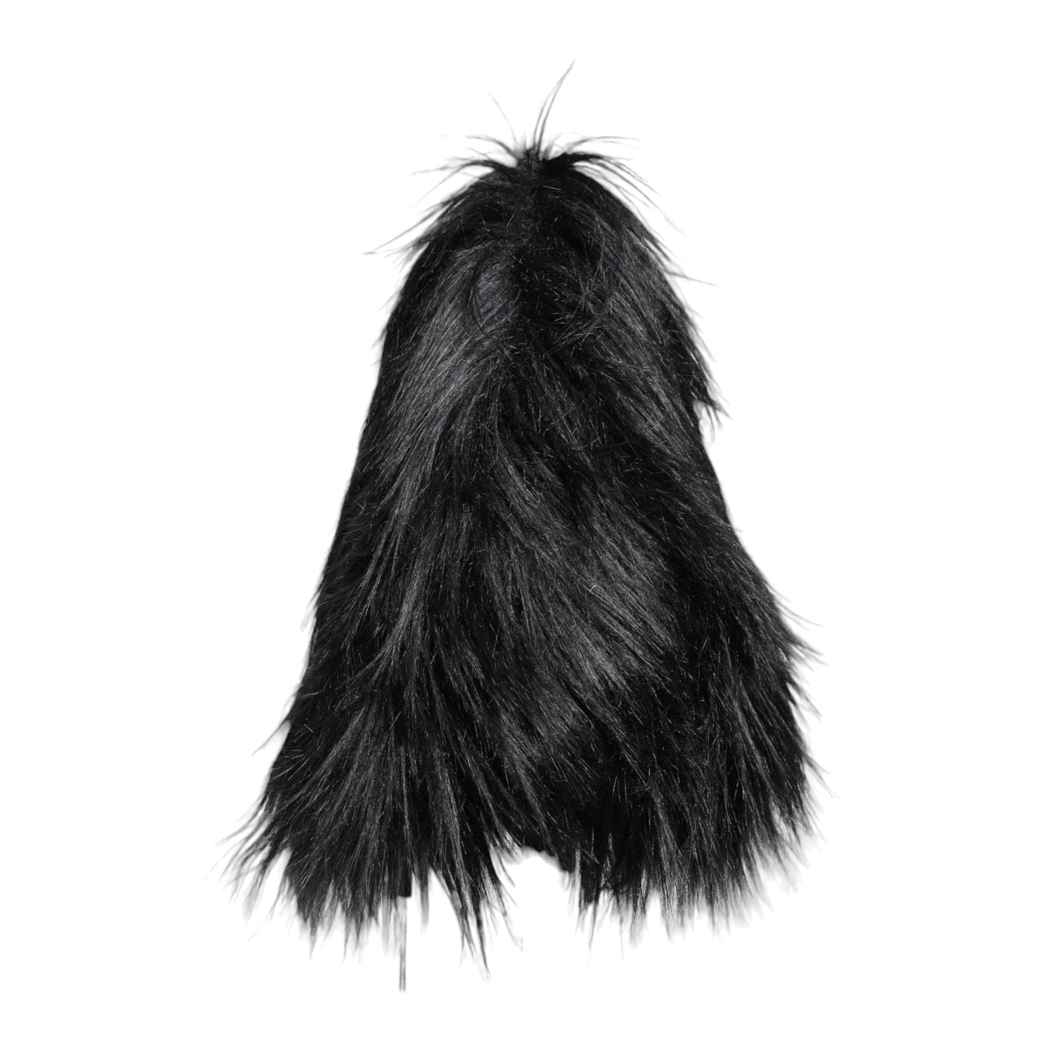 Dolce & Gabbana Black Acrylic Fur Womens Bucket Hat