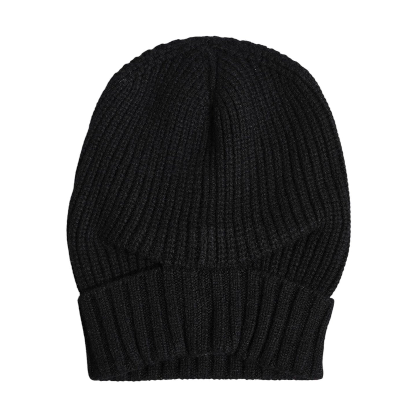Dolce & Gabbana Black Cashmere Knitted Winter Beanie Hat