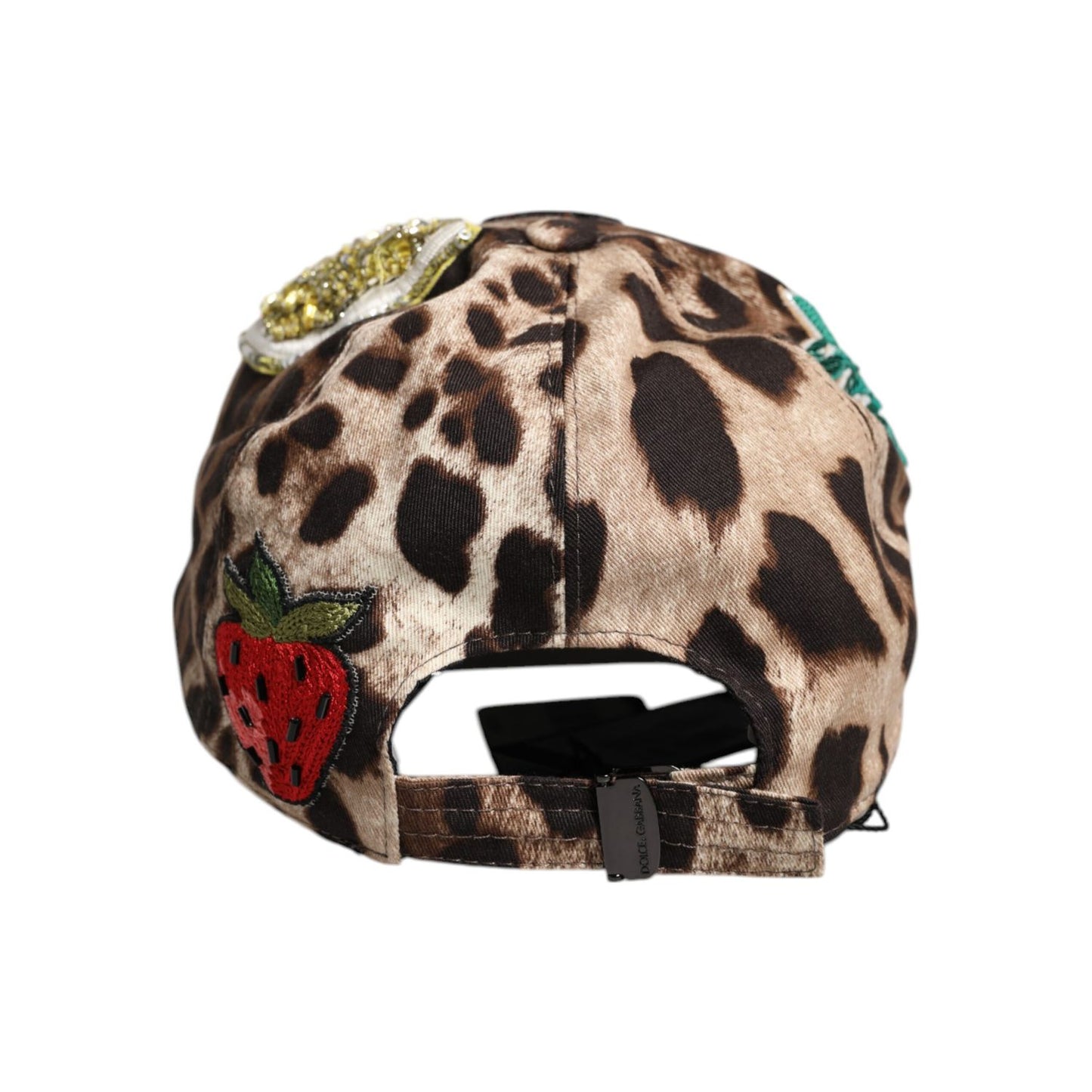 Dolce & Gabbana Brown Leopard Sequin Sicily Baseball Cap