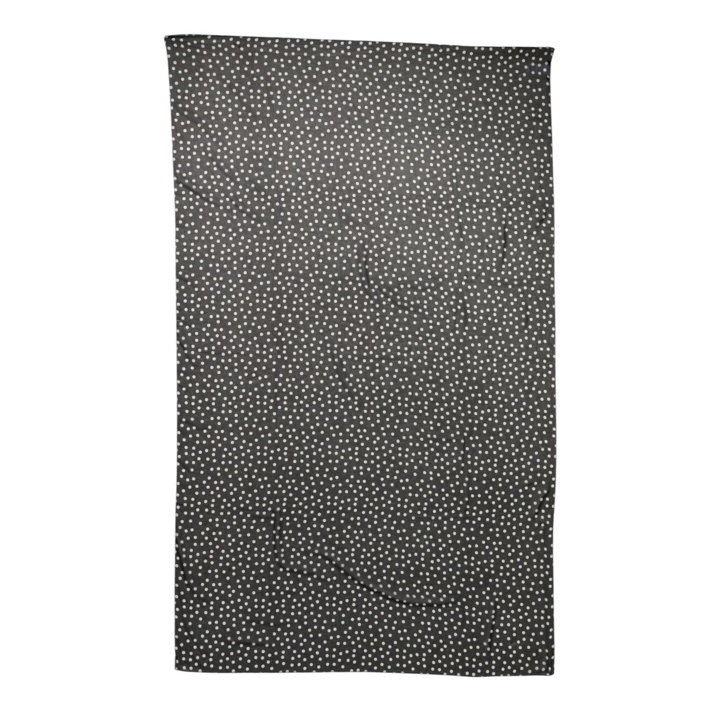 Dolce & Gabbana Black Polka Dots Polyester Wrap Shawl Scarf