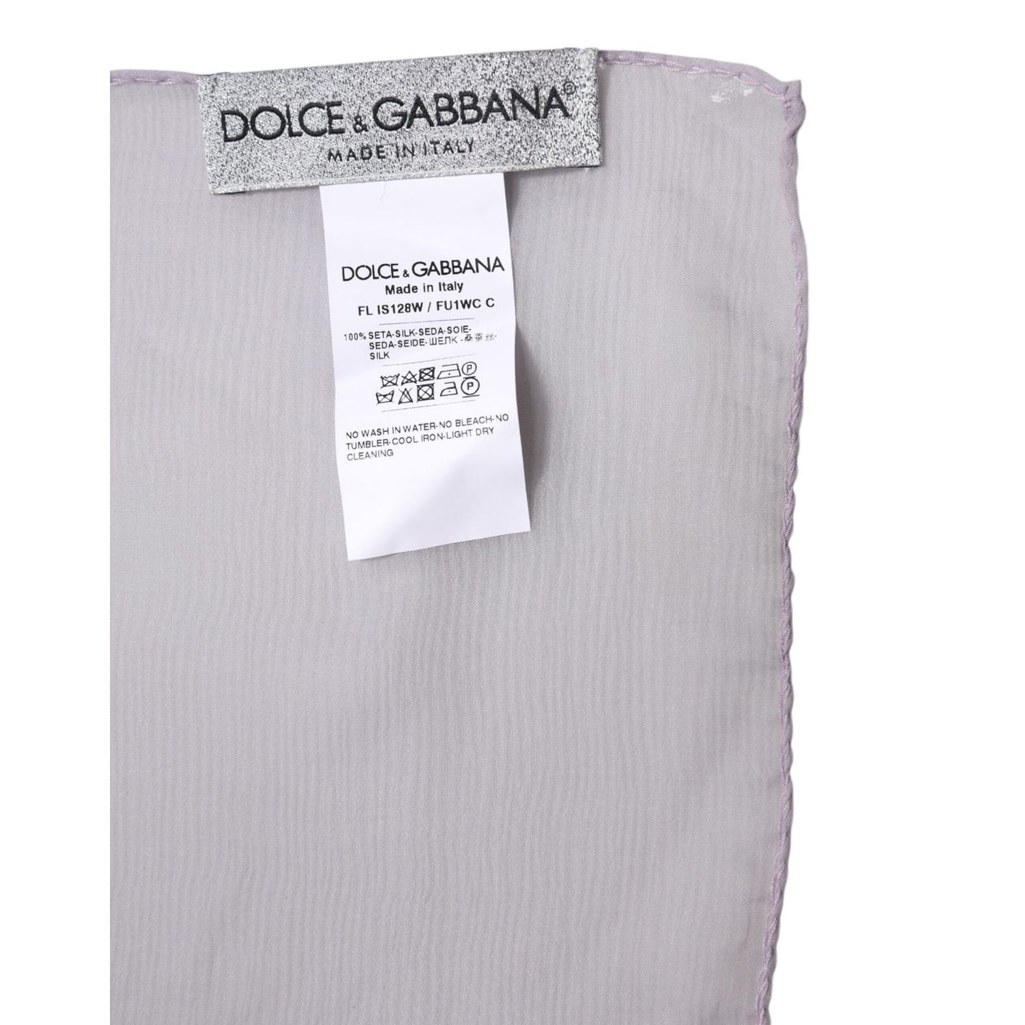 Dolce & Gabbana Purple Silk Rectangle Wrap Shawl Scarf MS7481