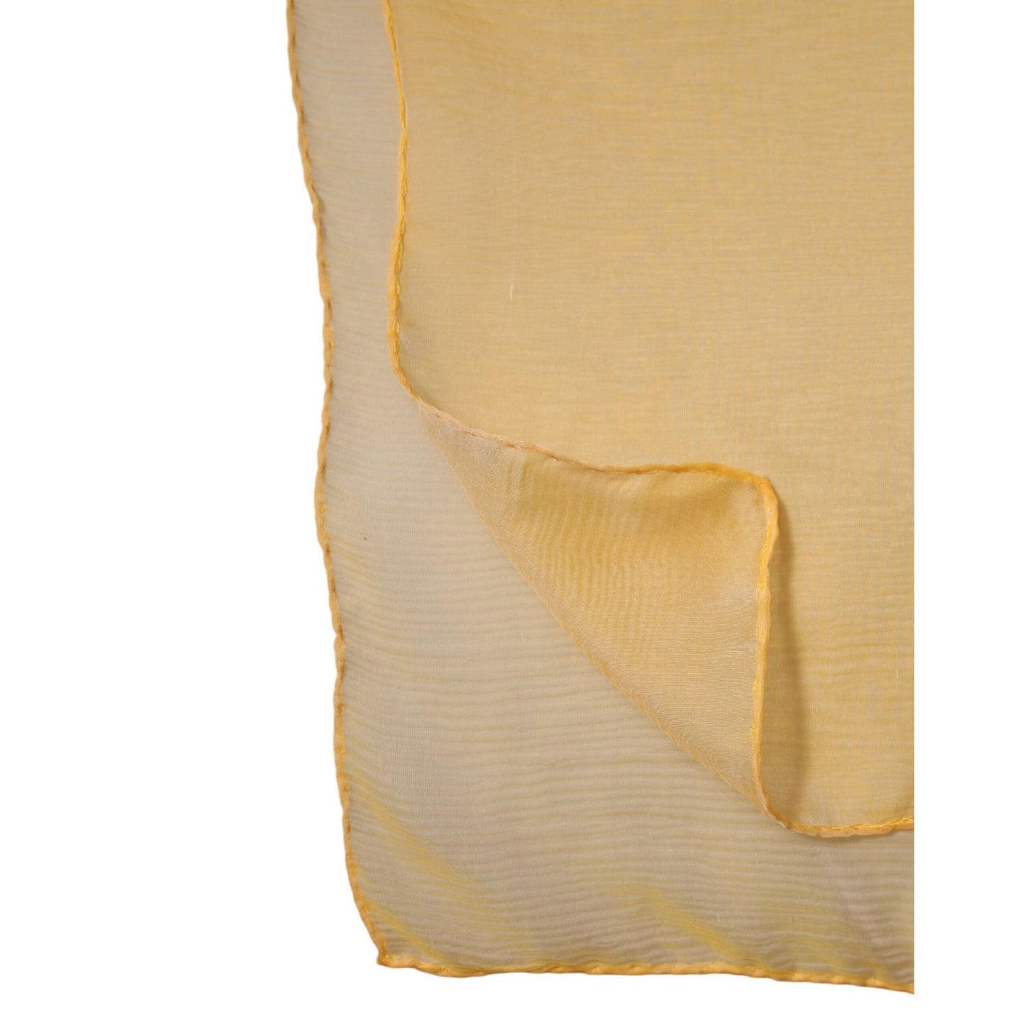 Dolce & Gabbana Yellow Silk Rectangle Wrap Shawl Scarf MS7485