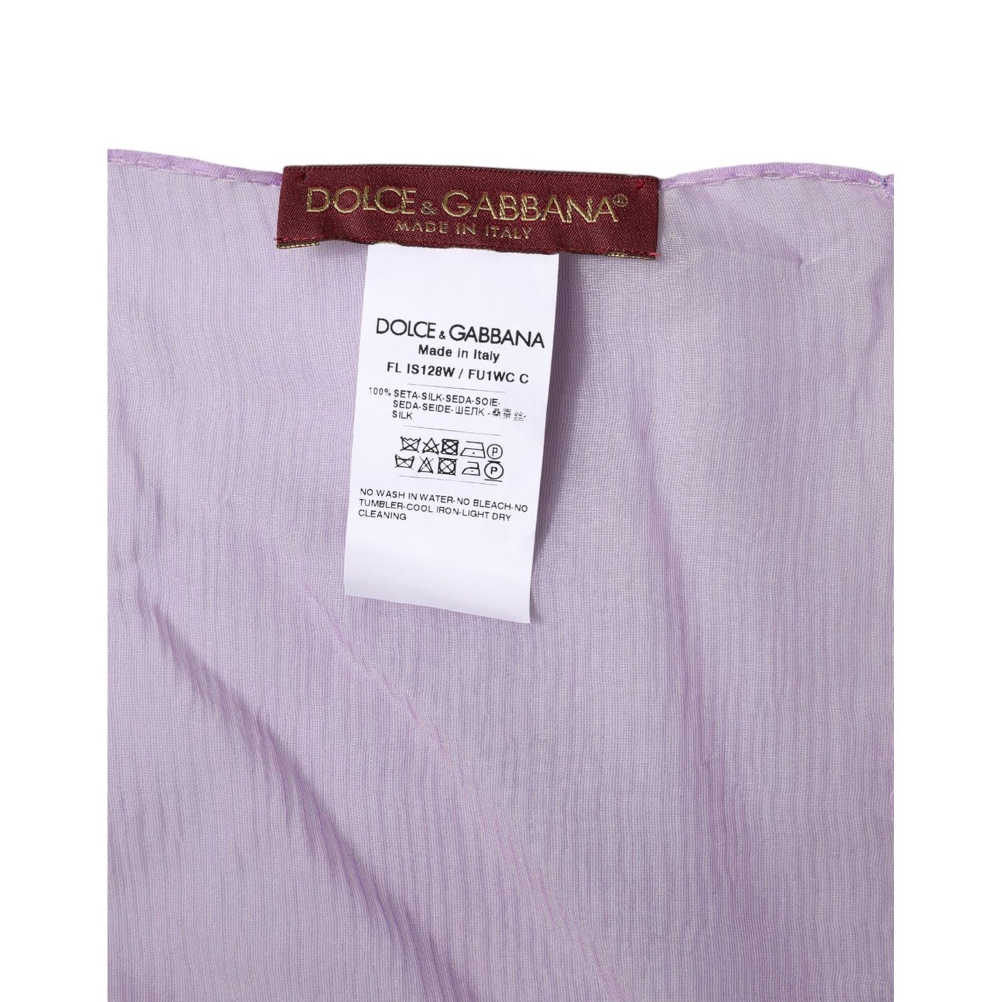 Dolce & Gabbana Purple Silk Rectangle Wrap Shawl Scarf MS7499