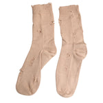 Dolce & Gabbana Beige Solid Stretch Mid Calf Men Socks SCS2222-L