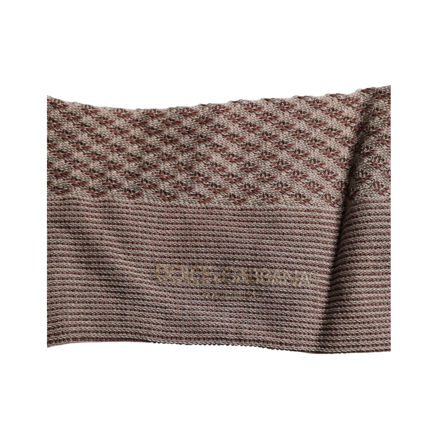 Dolce & Gabbana Brown Solid DG Logo Mid Calf Men Socks SCS2226-L