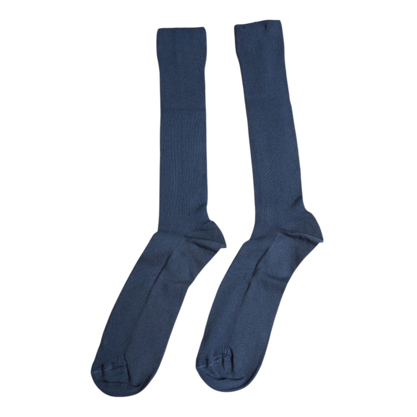 Dolce & Gabbana Blue Cotton DG Logo Over The Calf Socks SCS2227-L