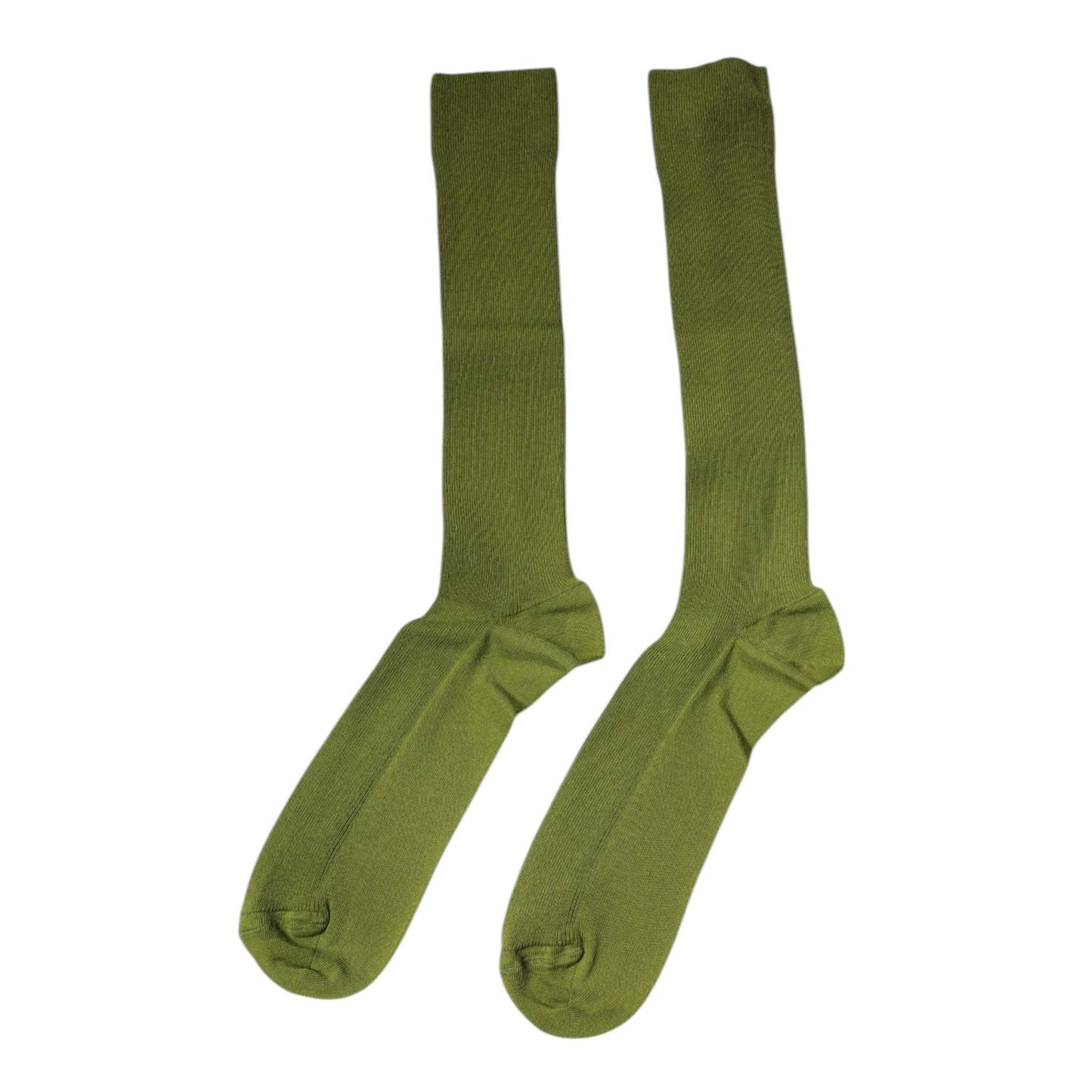 Dolce & Gabbana Green Cotton Logo Over The Calf Socks SCS2231-L