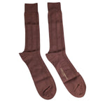 Dolce & Gabbana Brown Stretch Logo Print Mid Calf Socks SCS2218-L