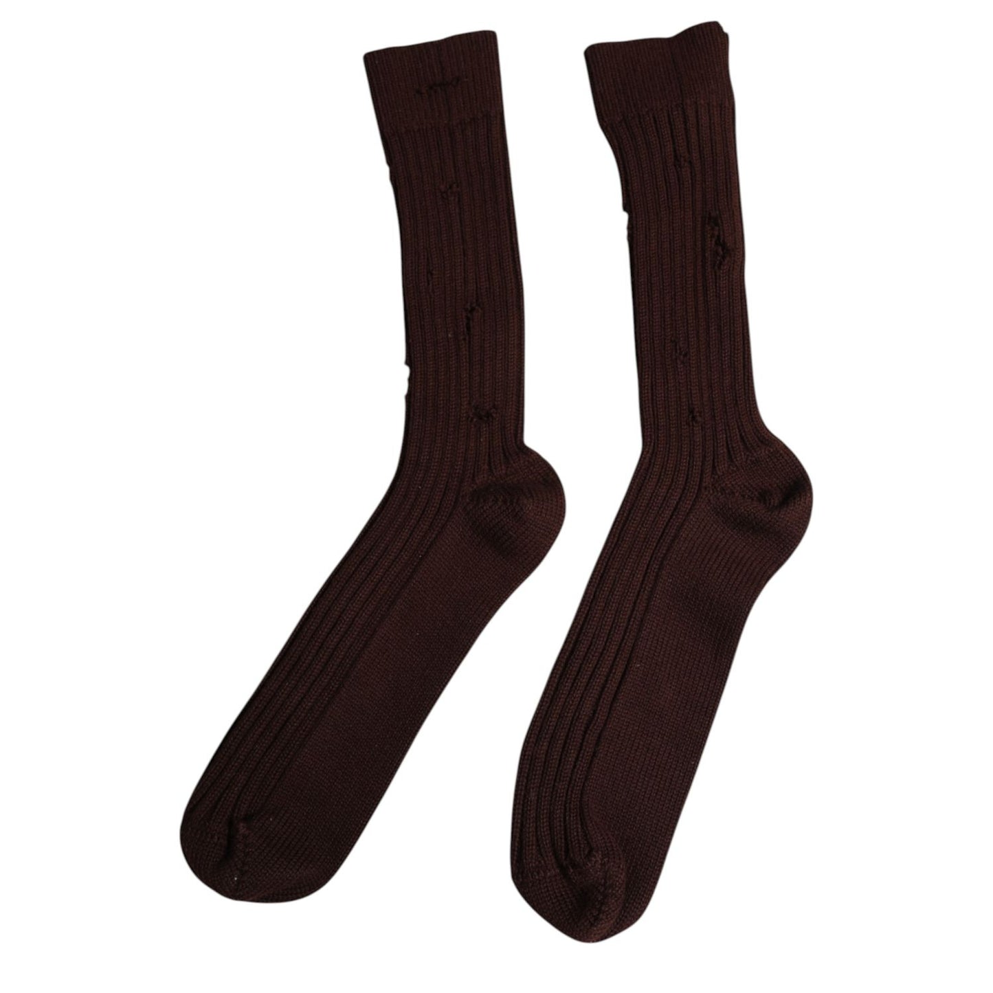 Dolce & Gabbana Brown Cotton Stretch Over The Calf Socks SCS2220-L