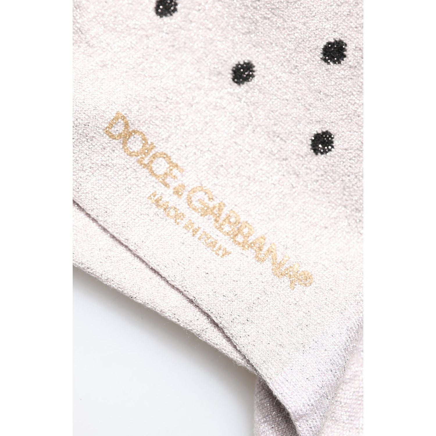 Dolce & Gabbana Gray Viscose Stretch Dotted Socks