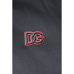 Dolce & Gabbana Black Polyester DG Hooded Full Zip Jacket