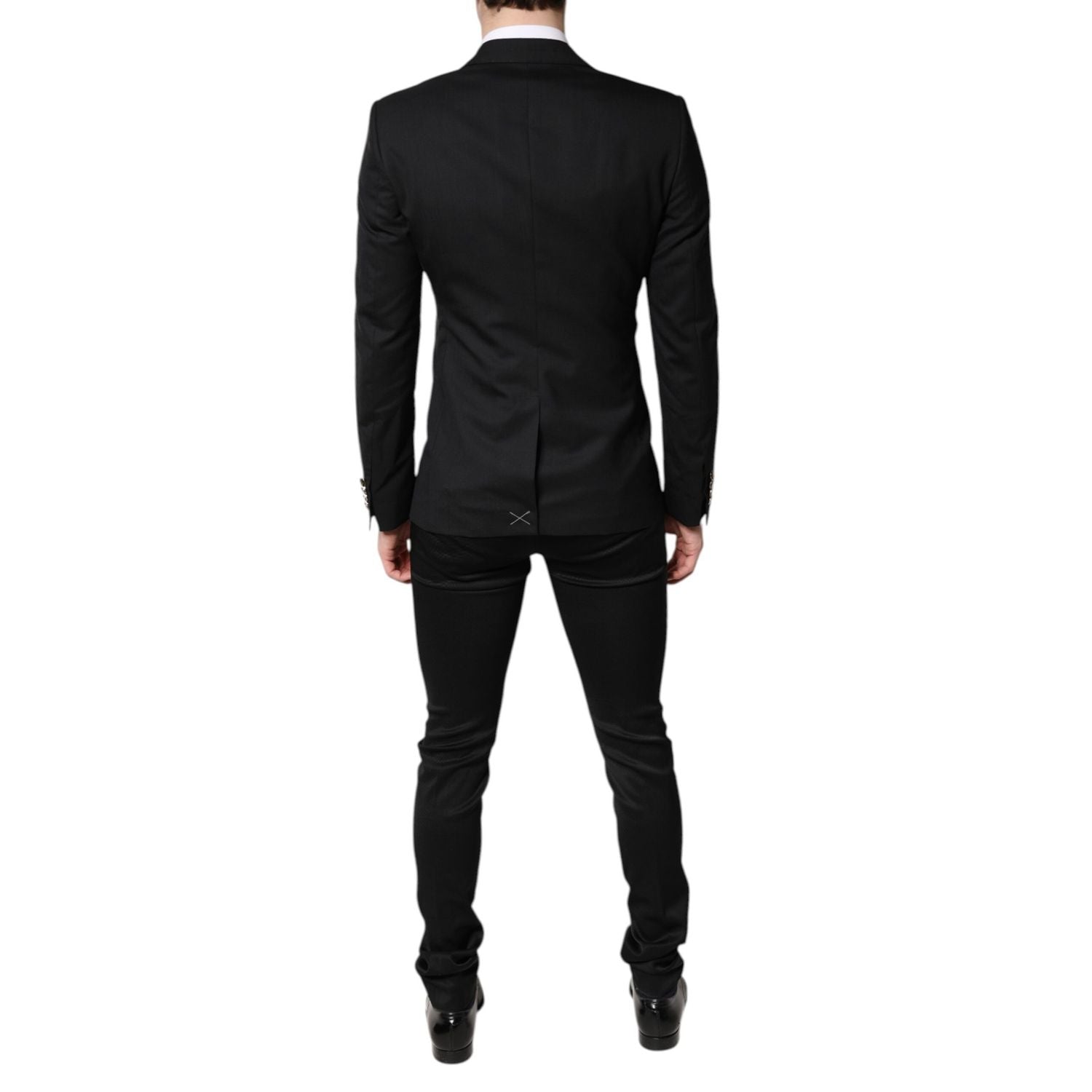 Dolce & Gabbana Black Single Breasted Formal Blazer with Vest