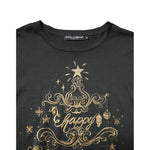 Dolce & Gabbana Black Cotton Round Neck Short Sleeve T-shirt