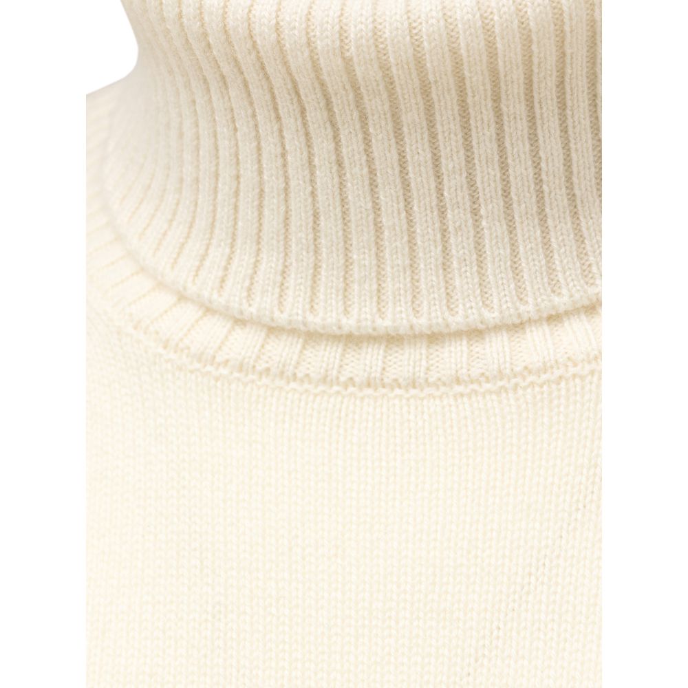 Cruciani White Cashmere Turtleneck