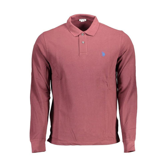 U.S. POLO ASSN. Purple Cotton Men Polo Shirt