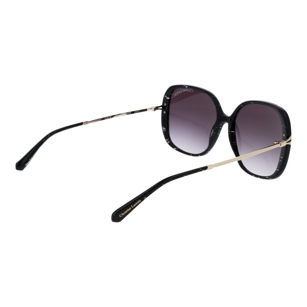 Christian Lacroix Black Acetate Sunglasses