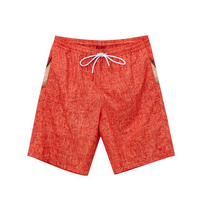 Isaia Red Polyester Swim Short