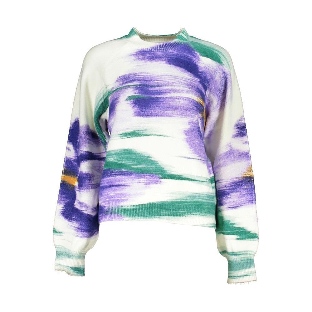 Desigual Elegant Crew Neck Sweater with Contrast Detailing DE-24908-XL
