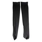Dolce & Gabbana Black Viscose Stretch Over Calf Stockings Socks