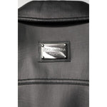 Dolce & Gabbana Black Polyester Button Down Biker Jacket
