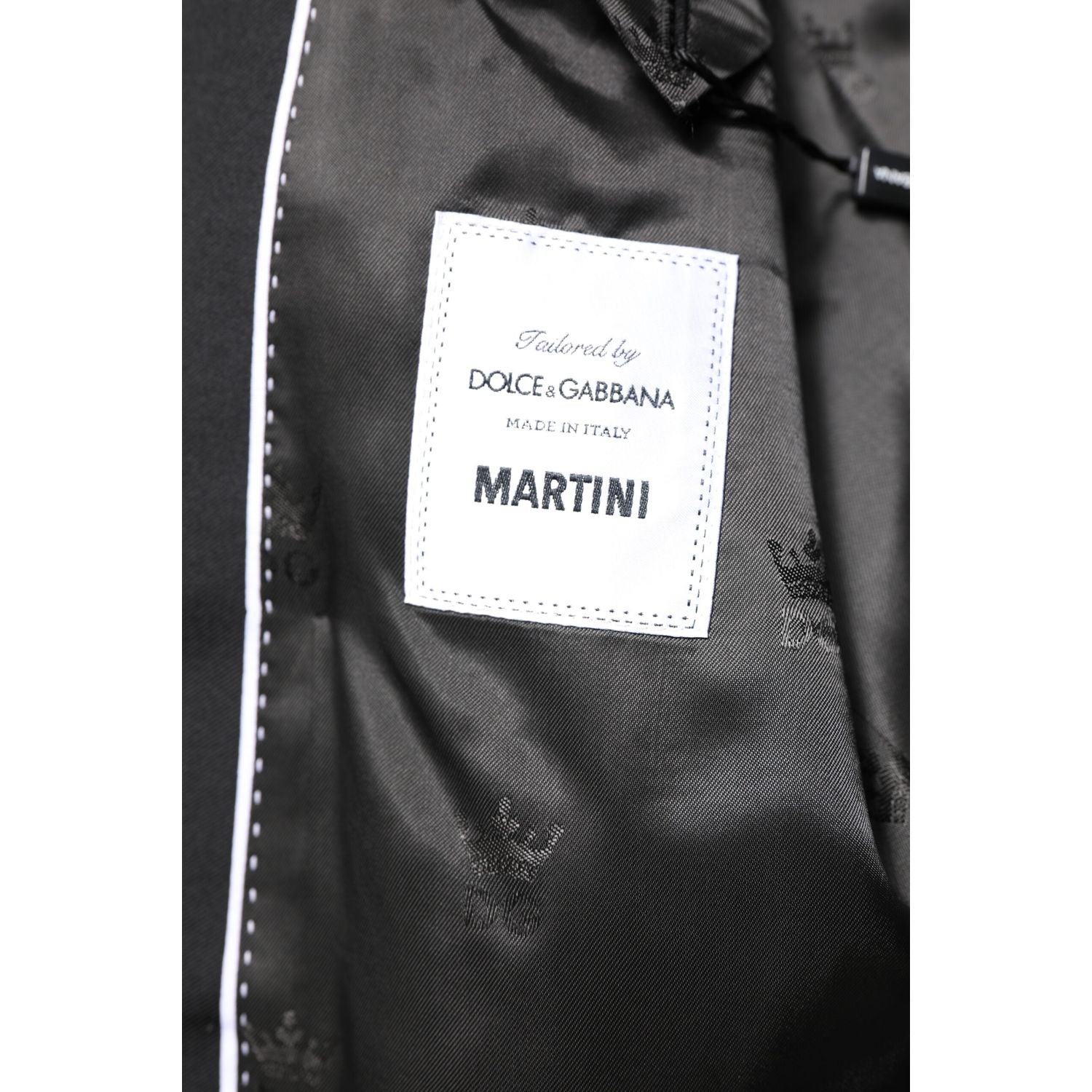 Dolce & Gabbana Black MARTINI Double Breasted Coat Blazer