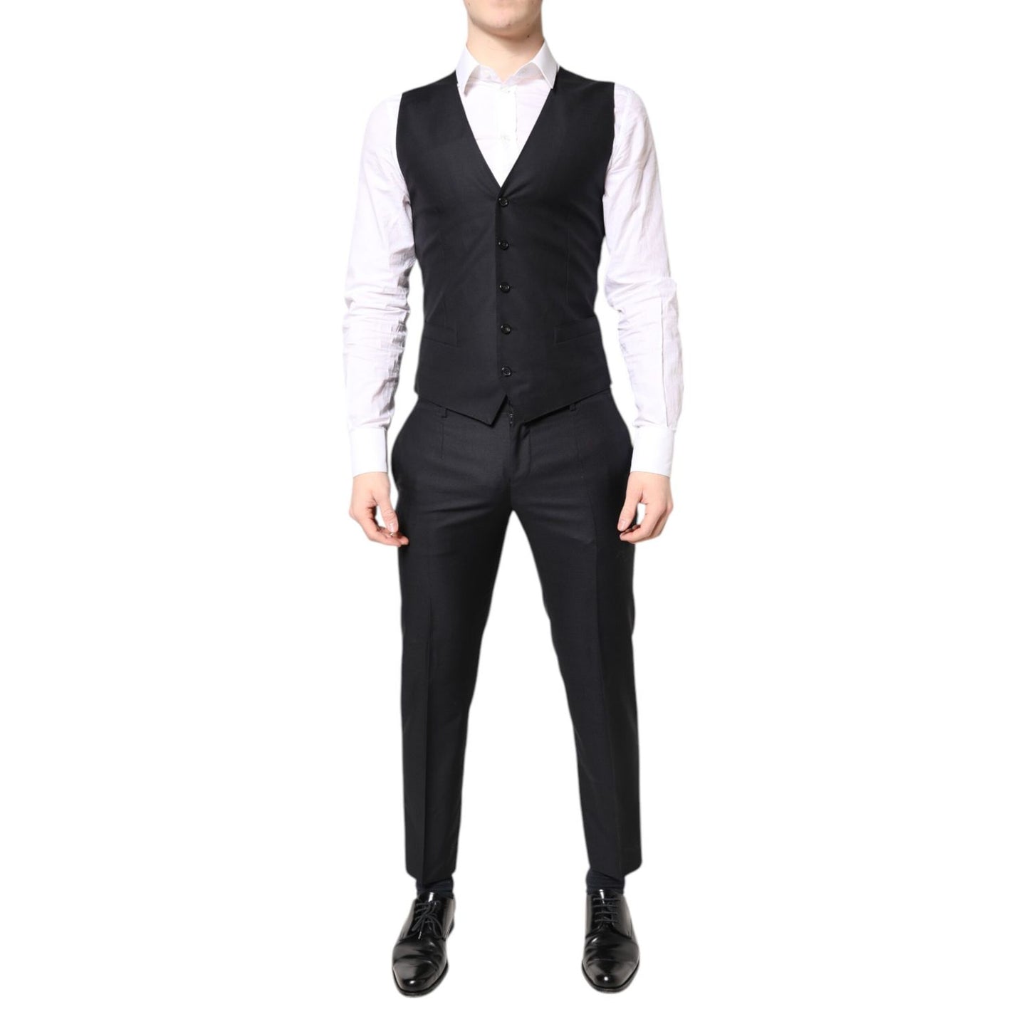 Dolce & Gabbana Blue MARTINI Wool Formal 3 Piece Suit KOS2128-48