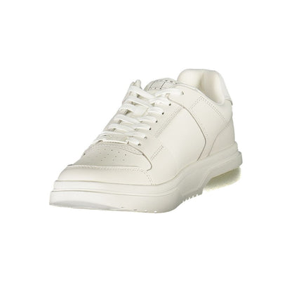 Tommy Hilfiger White Leather Men Sneaker with premium luxury design and iconic style detailing.