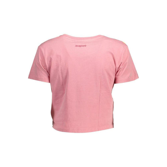 Desigual Pink Cotton Women T-Shirt DE-11519-L