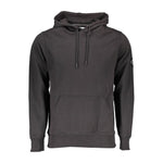 Calvin Klein Black Cotton Men Sweater with Hood