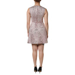 Dolce & Gabbana Pink Jacquard Sleeveless Sheath Mini Dress
