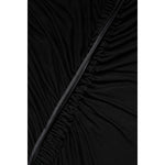 Dolce & Gabbana Black Mesh Trim Bodycon Long Sheath Dress