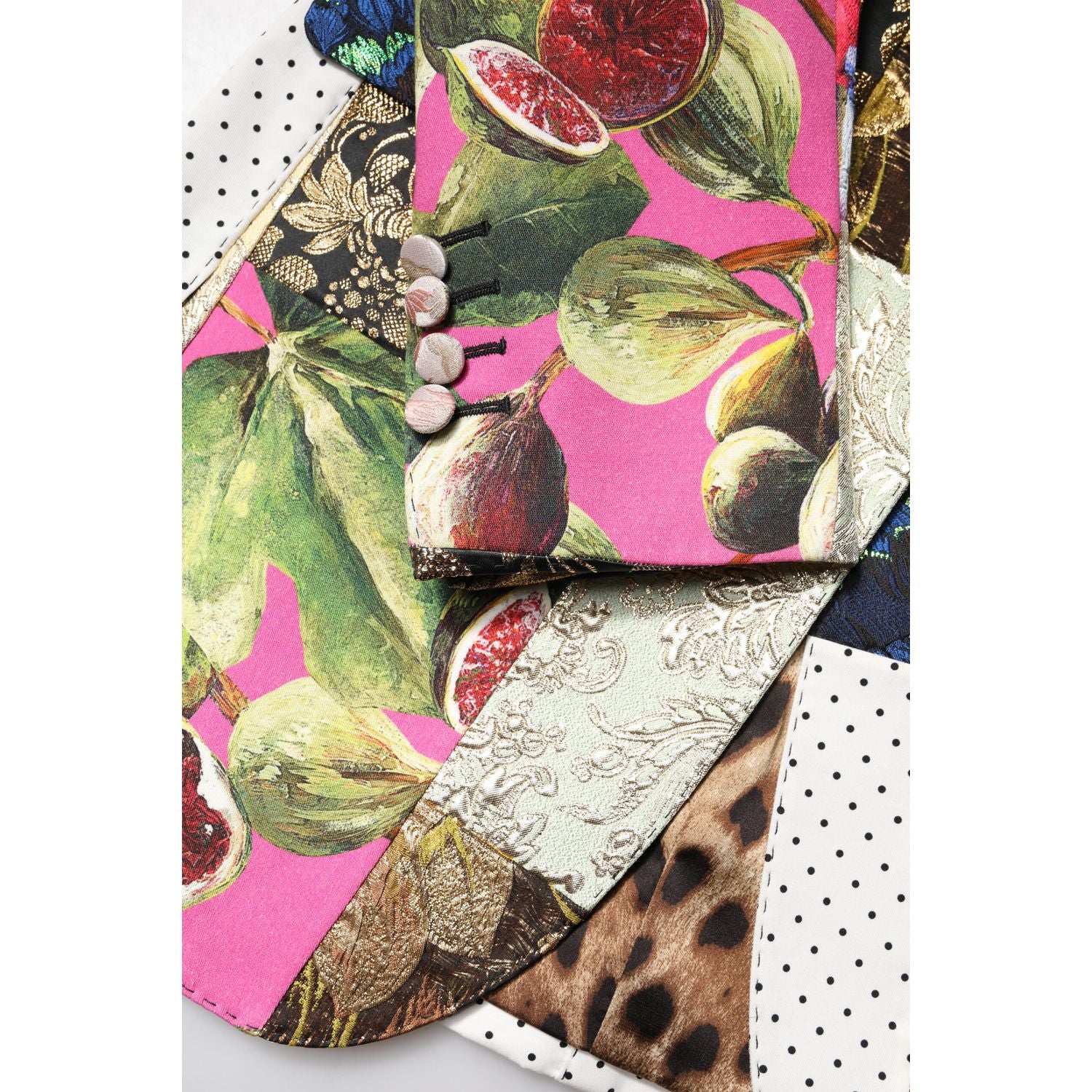 Dolce & Gabbana Multicolor Floral Patchwork Jacquard Jacket