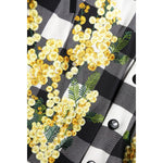 Dolce & Gabbana Black White Check Floral Button Down Jacket JKT41445-36