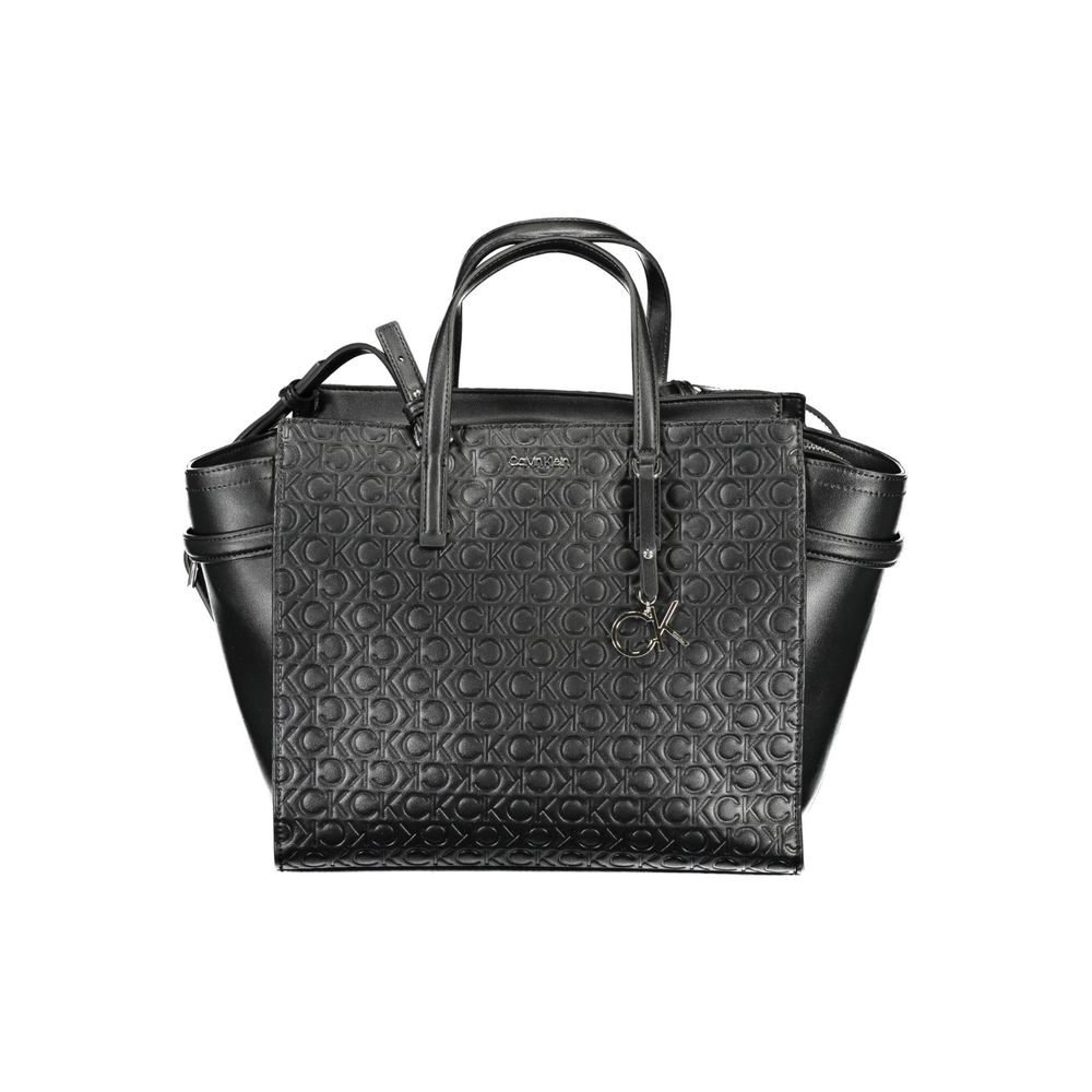 Calvin Klein Black Polyester Women Handbag with eco-friendly design and adjustable strap