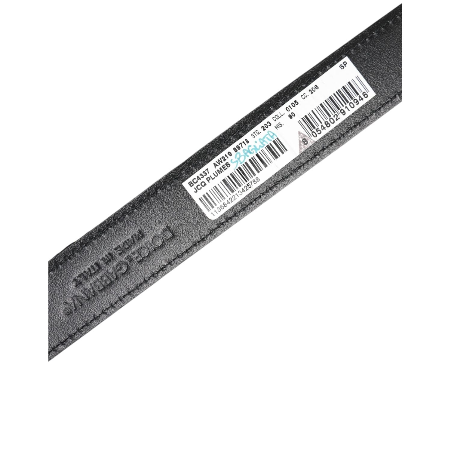 Dolce & Gabbana Multicolor Jacquard Leather Metal Buckle Belt