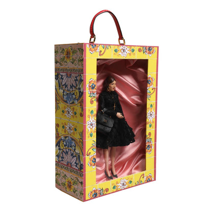 Dolce & Gabbana Black Dress Ceramic Porcelain Fashion Leather Sicily Dolls