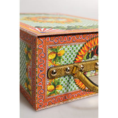 Dolce & Gabbana Red Dress Ceramic Porcelain Fashion Box Leather Sicily Dolls