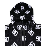Dolce & Gabbana Black DG Cotton Hooded Sleeveless Sweater