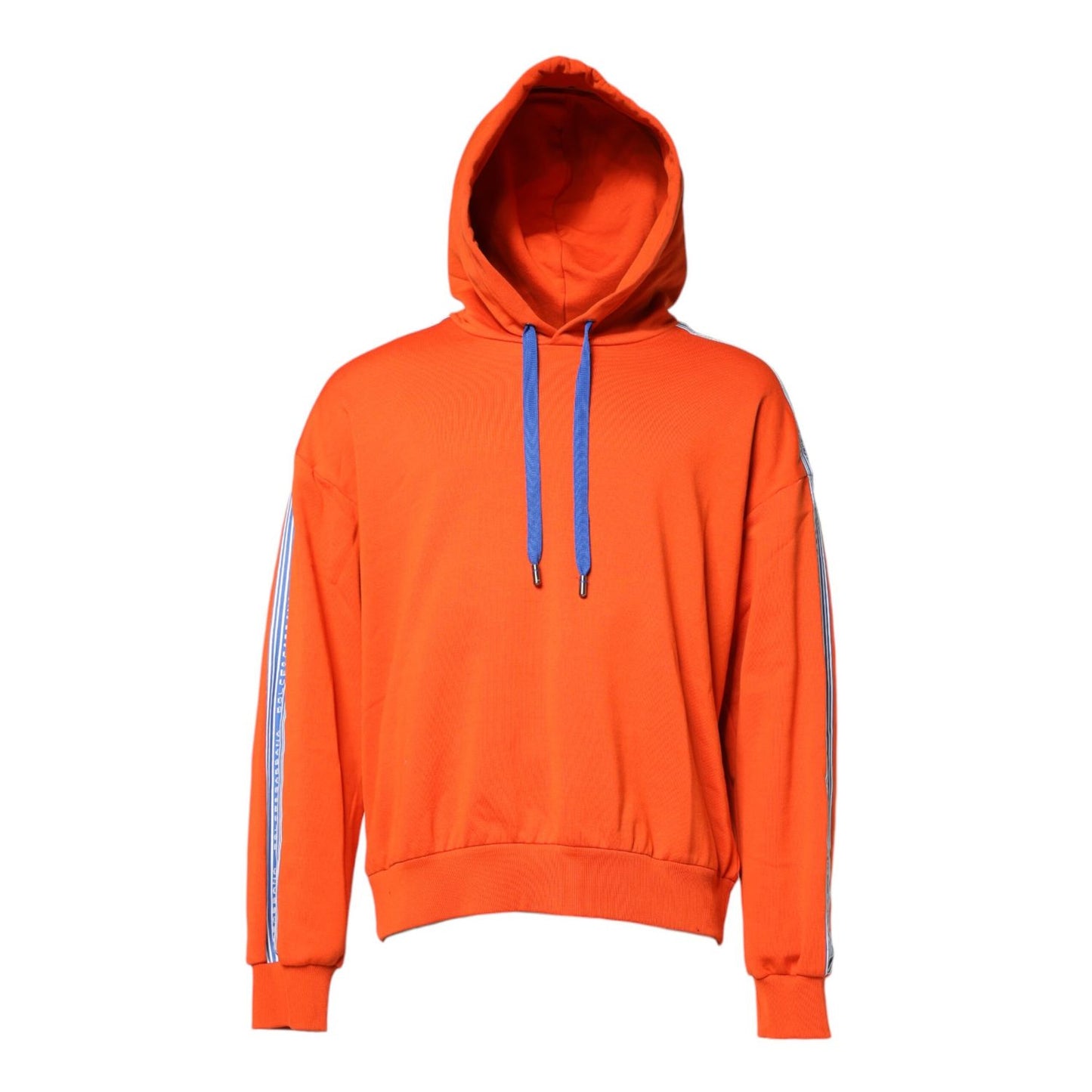 Dolce & Gabbana Orange Cotton Hooded Men Sweatshirt Sweater