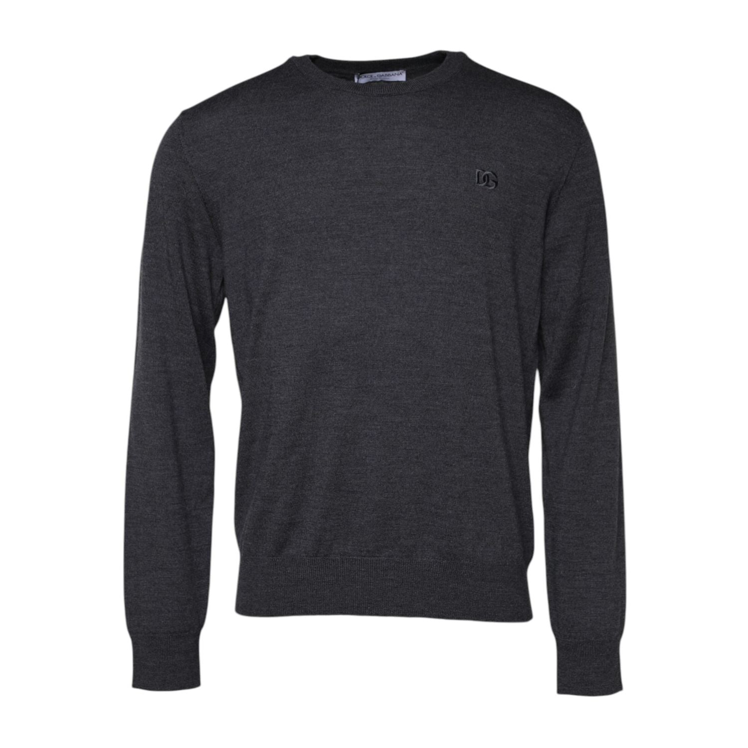 Dolce & Gabbana Gray Wool Logo Knitted Men Pullover Sweater