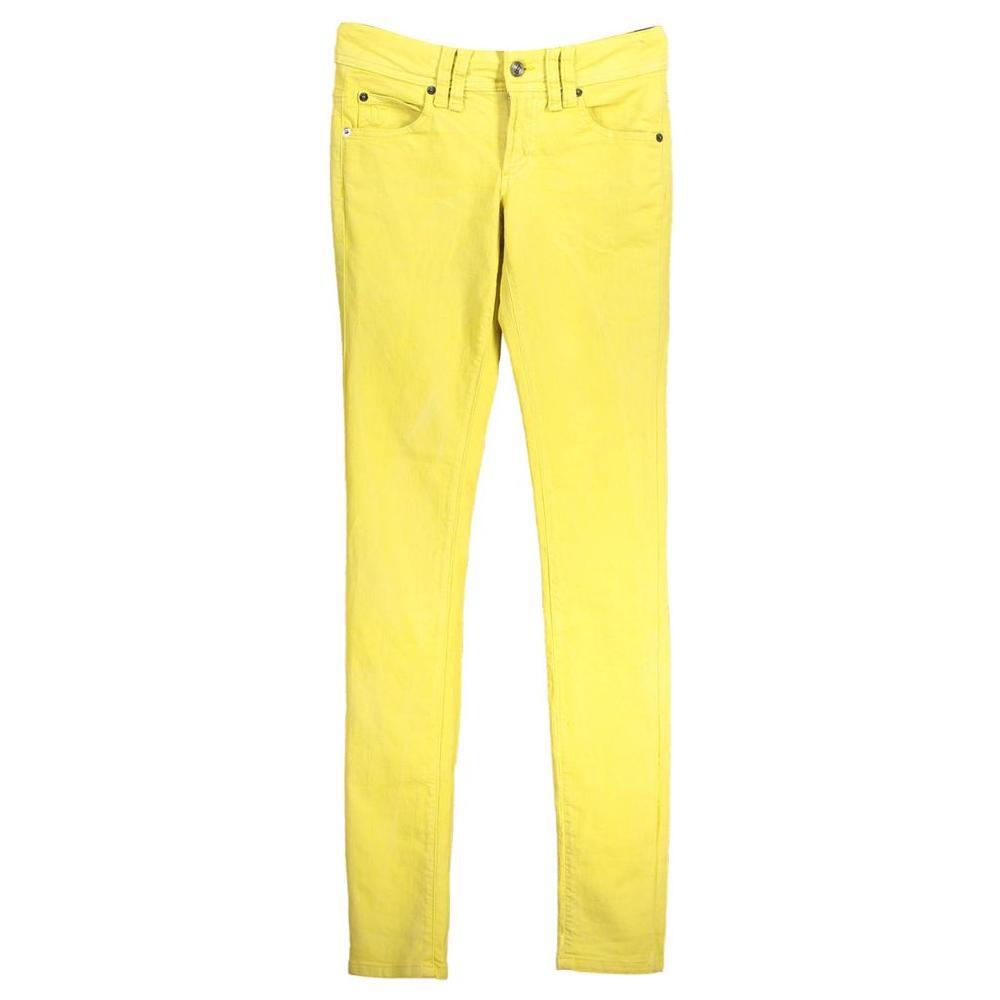 John Galliano Yellow Cotton Jeans & Pant