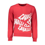 Cavalli Class Red Cotton Men Sweater