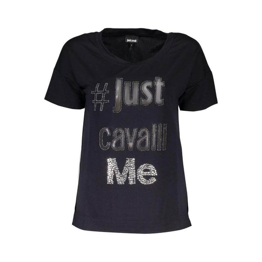 Just Cavalli Black Polyester Tops & T-Shirt