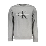 Calvin Klein Classic Gray Crew Neck Sweatshirt with Logo