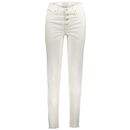 Calvin Klein White Cotton Jeans Denim