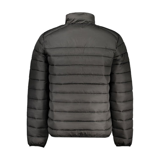 Fila Black Polyester Jacket - back view showing long sleeve, water repellent material, external and internal pockets.