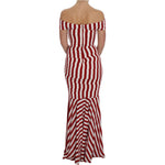 Dolce & Gabbana Red White Silk Stretch Dress NOC10086-3